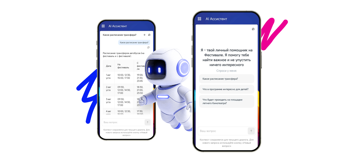 Платформа для мероприятий Event Rocks, AI-ассистент